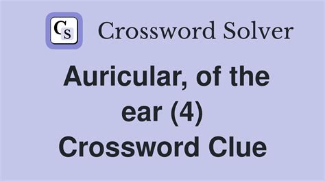 corsair crossword clue|of the ears 4 letters.